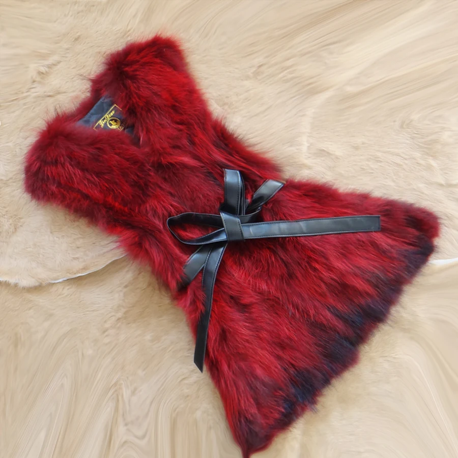 The new 2016 han edition fur vest long fox raccoon fur coat in the tank top vest cultivate one