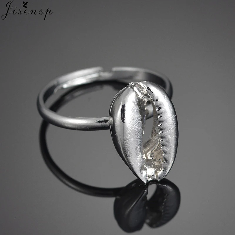 Jisensp винтажные кольца ракушки для женщин девочек модное Золотое очаровательное кольцо на палец эффектное женское Ювелирное кольцо ручной работы подарок на праздник
