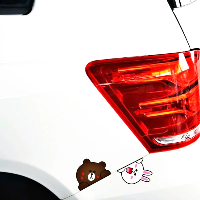 

Aliauto Cartoon Cony Rabbit Brown Bear & Altman Sticker Decal Car Decoration for Motorcycle Chevrolet Golf Honda Hyundai Renault