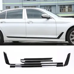 2018 для BMW New 5 серии G30 автомобиль ABS Пластик двери автомобиля боковые полосы крышка отделка Блеск назад аксессуары 6 шт