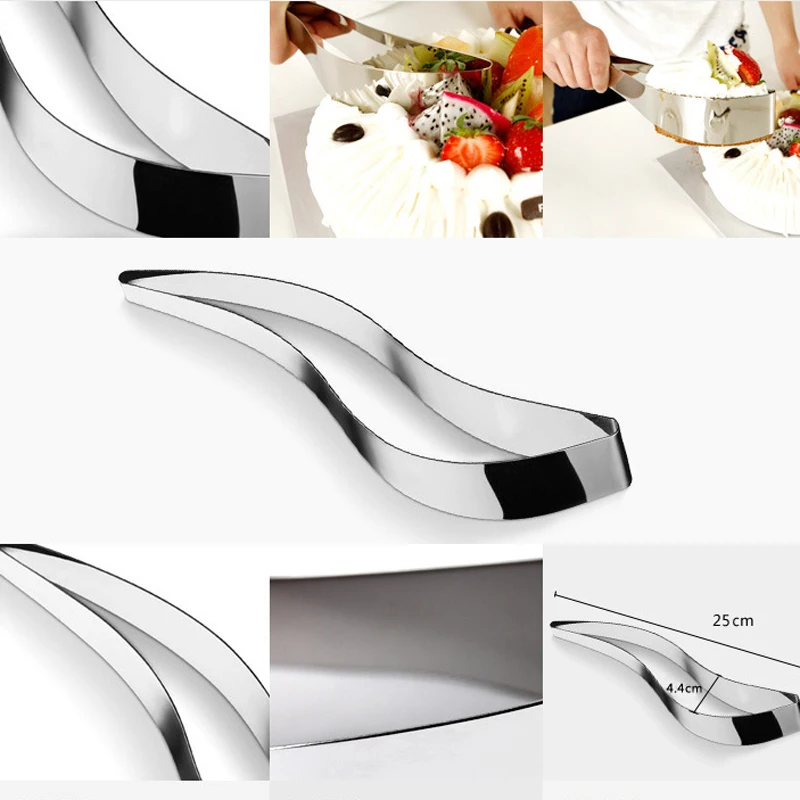 

One piece of stainless steel cake cut clip Cake divider cutter blade is the bread and butter cake baking gadgets spatula