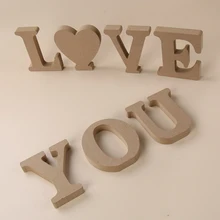 A~ Z сердце ретро деревянные буквы Алфавит пользовательское имя дизайн английский DIY ремесло сердце свадебное украшение дома