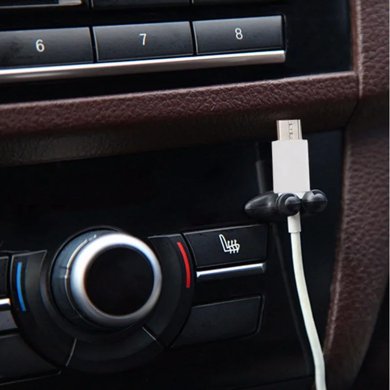 8x автомобильное зарядное устройство линия USB кабель зажим аксессуары наклейка для Renault Megane 2 3 Duster Logan Clio 4 3 Лагуна 2 Sandero Scenic 2