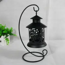 Creative Vintage Lantern Sconce Iron Moroccan Style Candlestick Candle Holder Candle Stand Light Holder Lantern Crafts