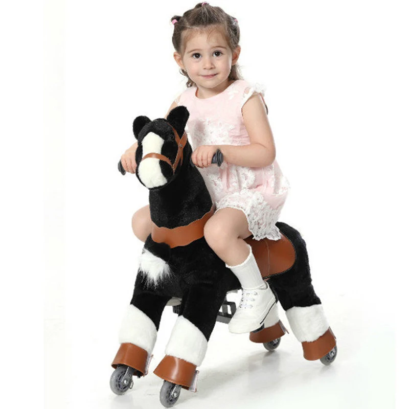 Paseo en juguetes para niños, paseo en caballo de felpa para niños de 3 a 7  años, rueda mecánica de tamaño S, paseo en caballo, juguete para niños|toy  walking horse|mechanical horsewalking horse -