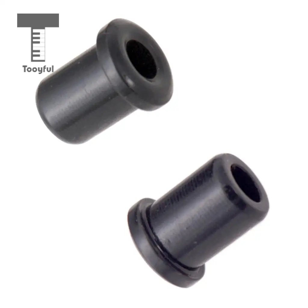 Tooyful 6PCS Guitar String Mounting Ferrules Through Body Bushing for Electric Guitar Black