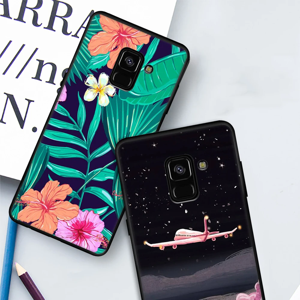Phone Case For Samsung Galaxy A6 A8 J4 J6 Plus 2018 S9 S8 PLUS A5 J3 J5 J7 2017 A9 Star Lite Note9 J4 J6 2018 Soft Silicone Capa