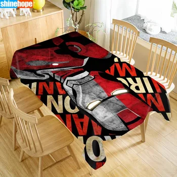 

New Arrival Custom Iron Man Table Cloth Waterproof Oxford Fabric Rectangular Tablecloth Home Party Tablecloth