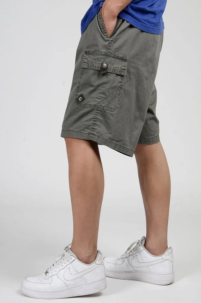 Новые летние короткие мужские повседневные армейские зеленые мужские шорты-карго высокого качества модные однотонные прямые свободные с