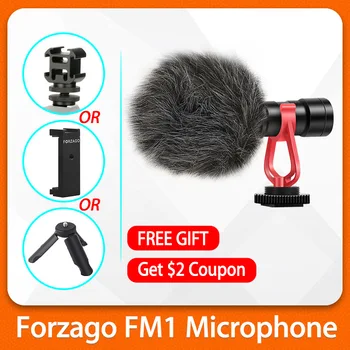 

FORZAGO FM-1 3.5mm microphone Condenser Cardioid Microfone Audio Video Recorder mikrofon for iPhone X dslr canon sony andoid