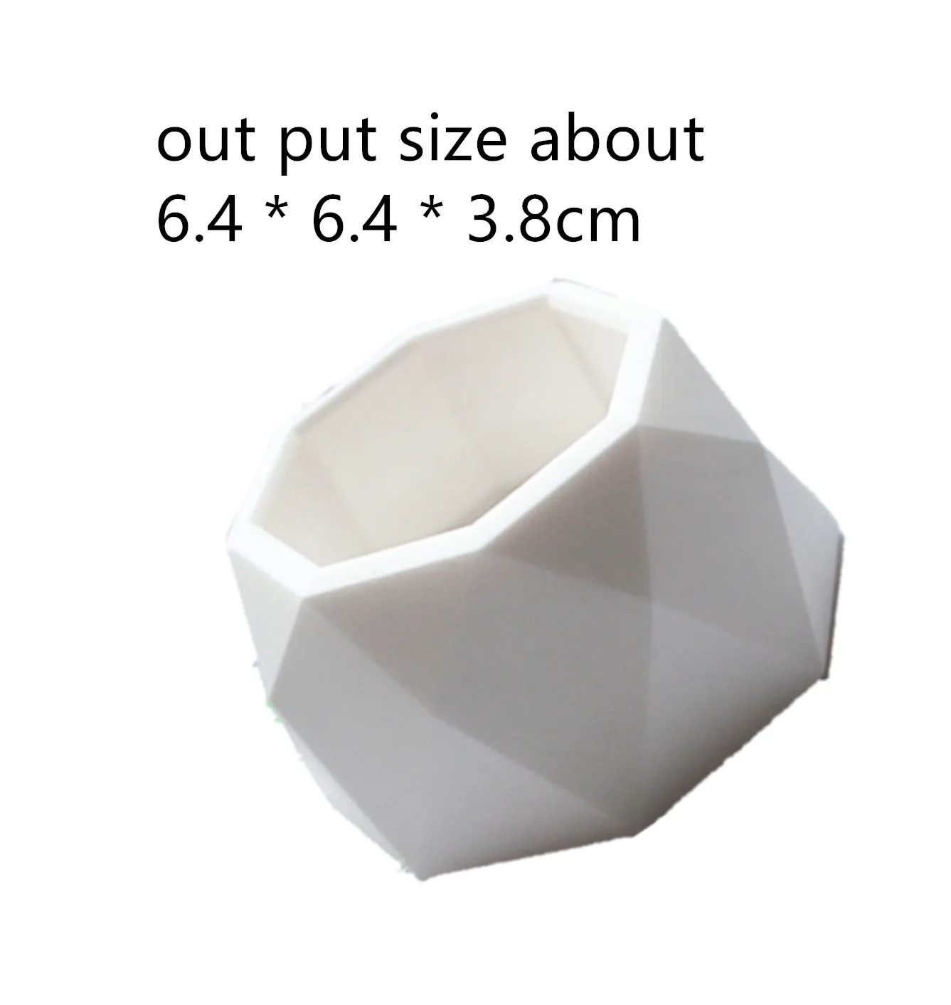 Creative geometric polygonal concrete flower pot vase office decoration clay cement pen box silica gel mold Ice Salt Carve Molds