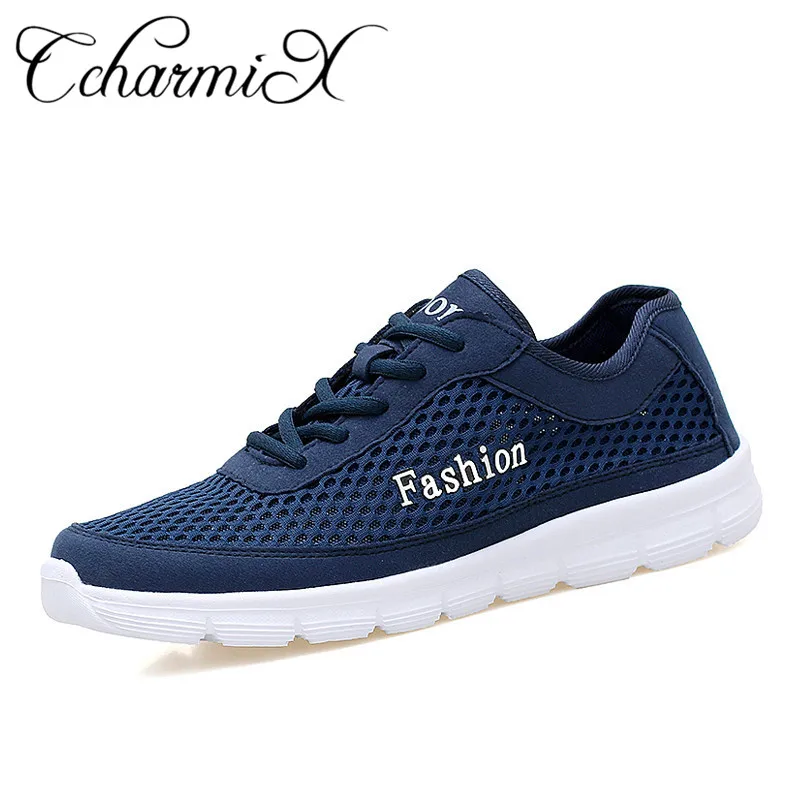 

CcharmiX Large Size 48 Men Casual Shoes New Breathable Summer Mesh Shoes Lace Up Outdoor Walking Fashion Sneaker Unisex Shoes