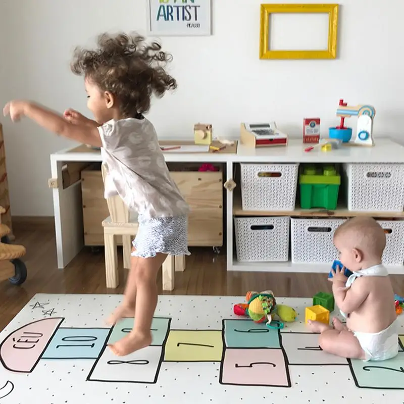 

Educational Sport Crawling Mats Blanket Children Play Mats Baby Hopscotch Gym Mat Tapete Infant Play Mat for Kids Game Rug