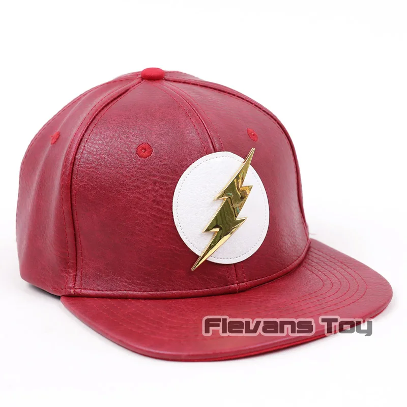 DC Comics флэш-Snapback Кепки кожа Бейсбол шапка для Для мужчин модные Повседневное Bboy хип-хоп Кепки s