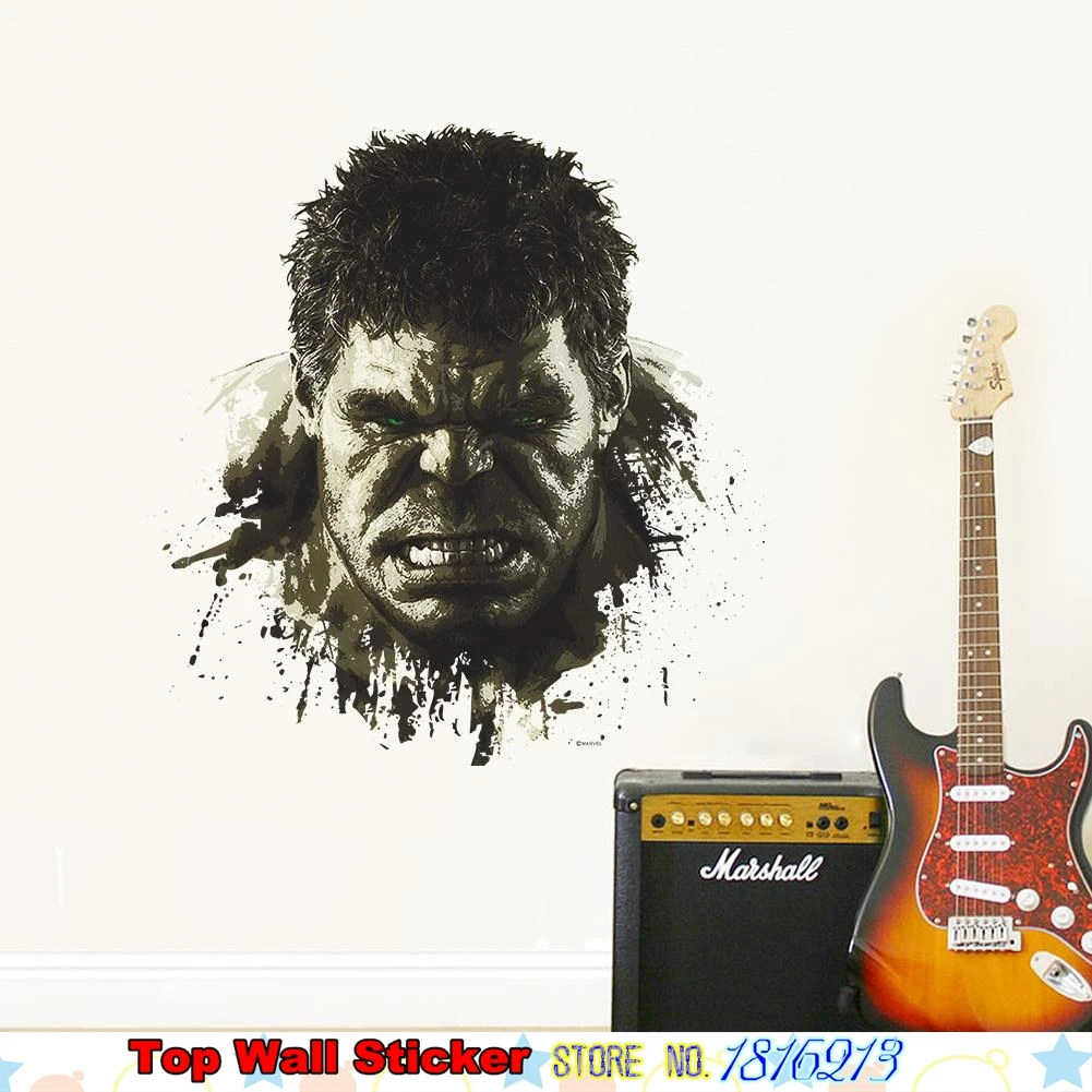 3D Green Huge Hulk Giant Wall Sticker Marvel Hulk Poster Wall Stickers