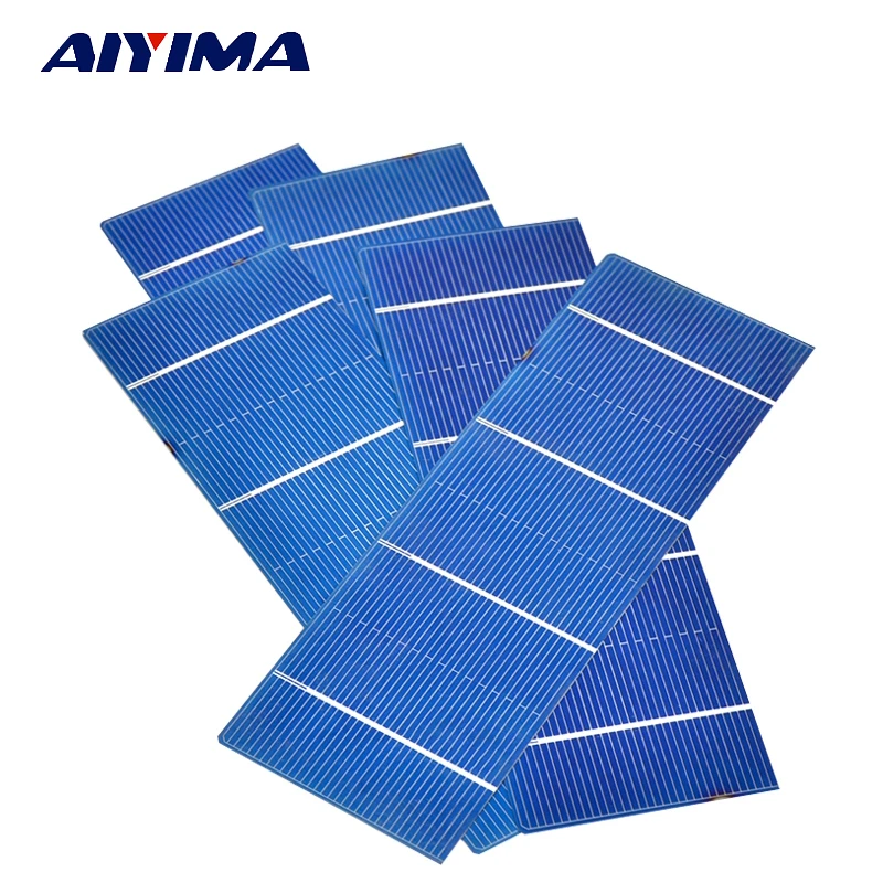 

AIYIMA Polycrystalline Solar Cells Panels 156*52mm For DIY 0.5V 1.39W Solar Charger 30pcs