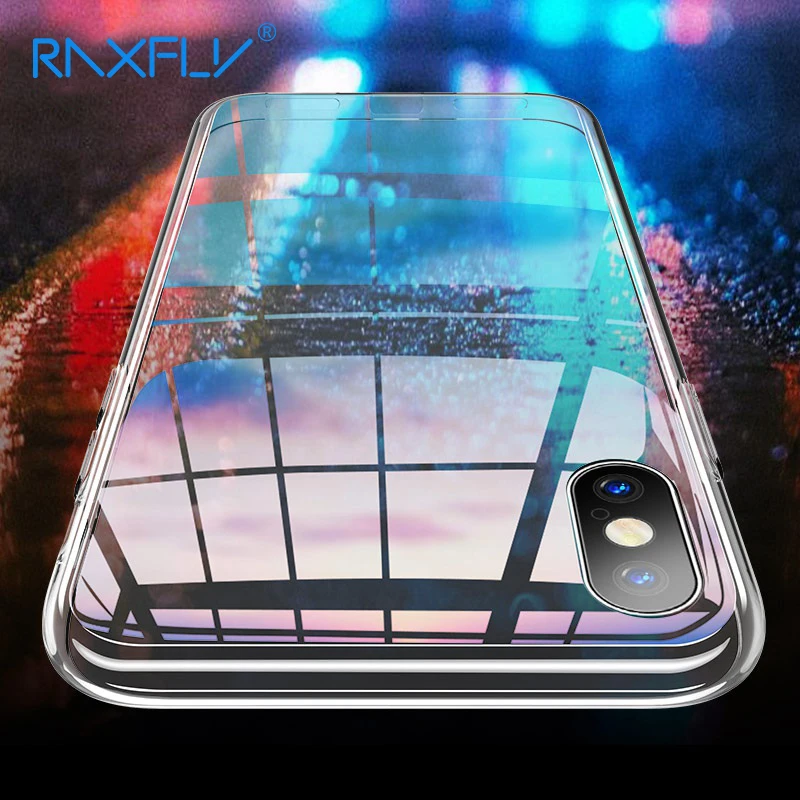RAXFLY Soft TPU Case For iPhone 7 8 Plus XR X XS Max Ultra Thin Clear Transparent 6 6S 5 5S Se Phone Accessories |