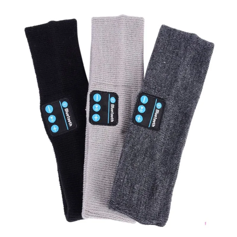 

Bluetooth Music Hat Sports Headband Headset Headphone Wireless Smart Cap Soft Warm Hat Speaker Mic