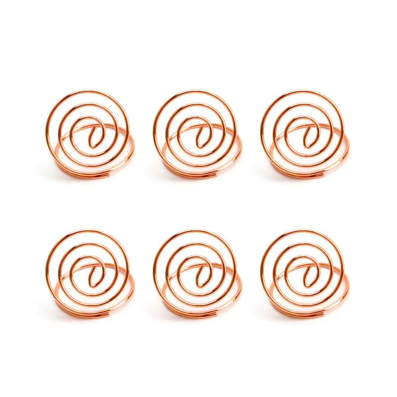 

24 Pcs Table Number Holders Ring Shape Card Holder Circle Stereo Note Pad Menu Clips