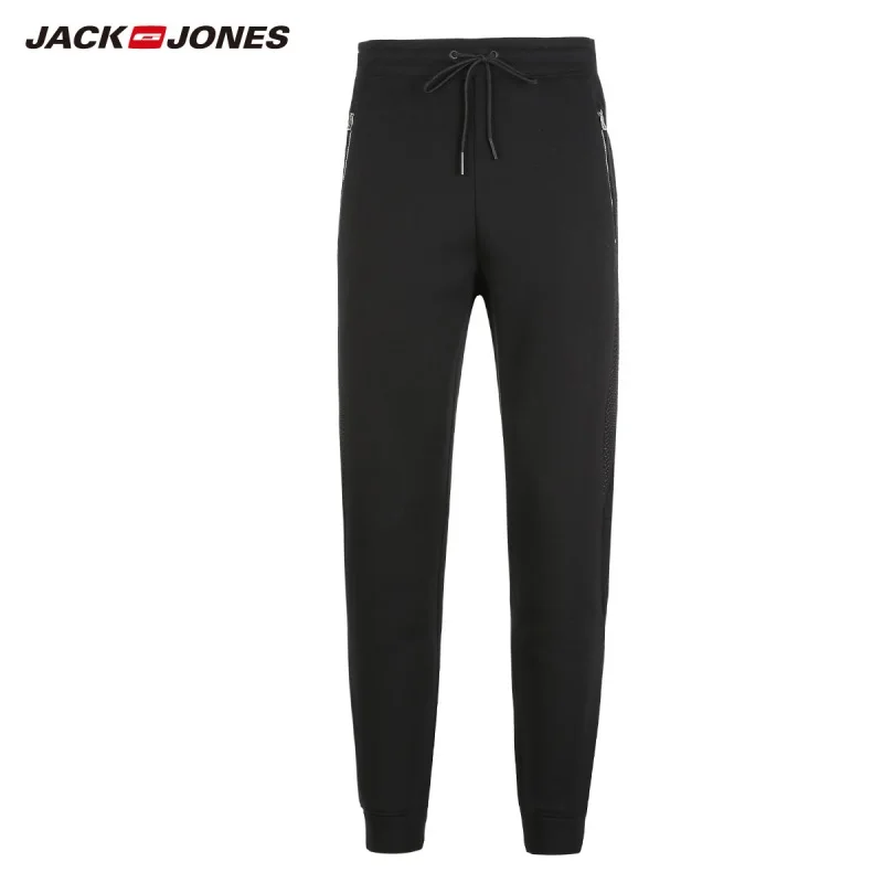 JackJones мужские хлопковые штаны с завязками, спортивные штаны для бега, спортивная мужская одежда 218314543