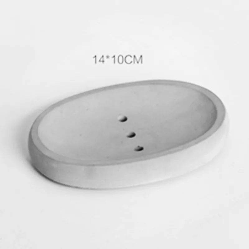 Concrete Soap Tray Mold DIY Soap Dish Making Creative Home Decorating Cement Craft Pot Holder Silicone Mould
