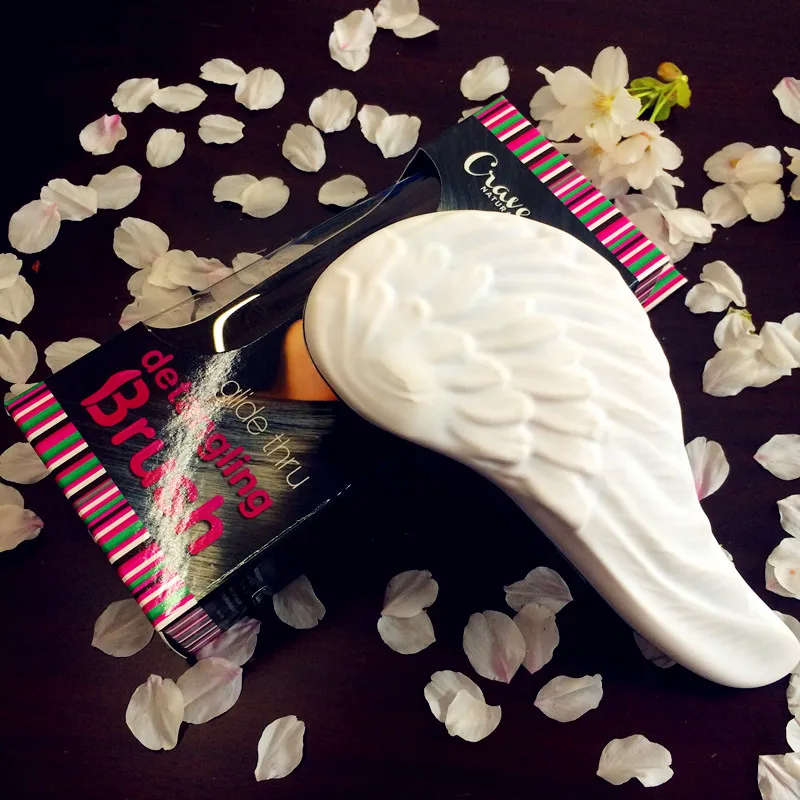 Tangle Comb Hair Brush Professional Hairbrush Anti static White Angel