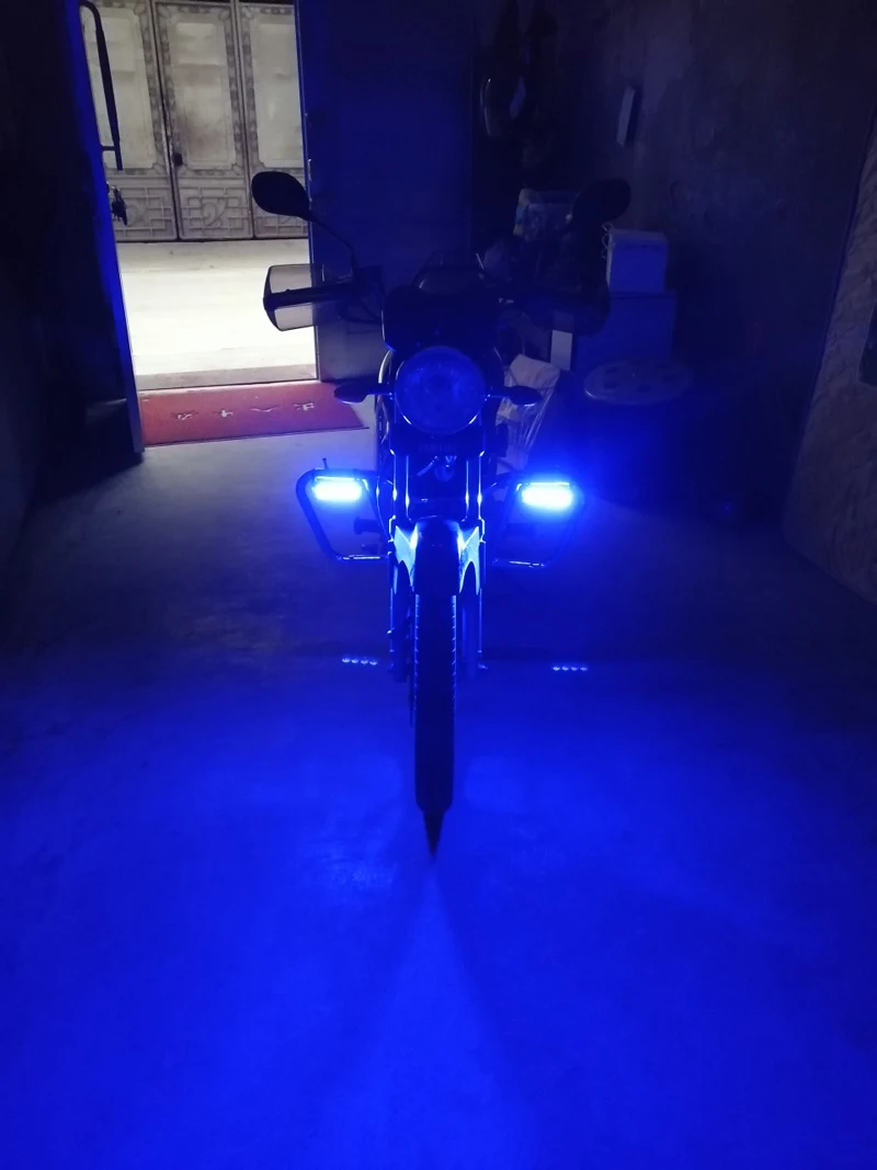 2x4 led Motocycle driving flash light Motos Drl Дневной ходовой аварийный свет предупреждающий сигнал безопасности предупреждение противотуманная фара 12 В