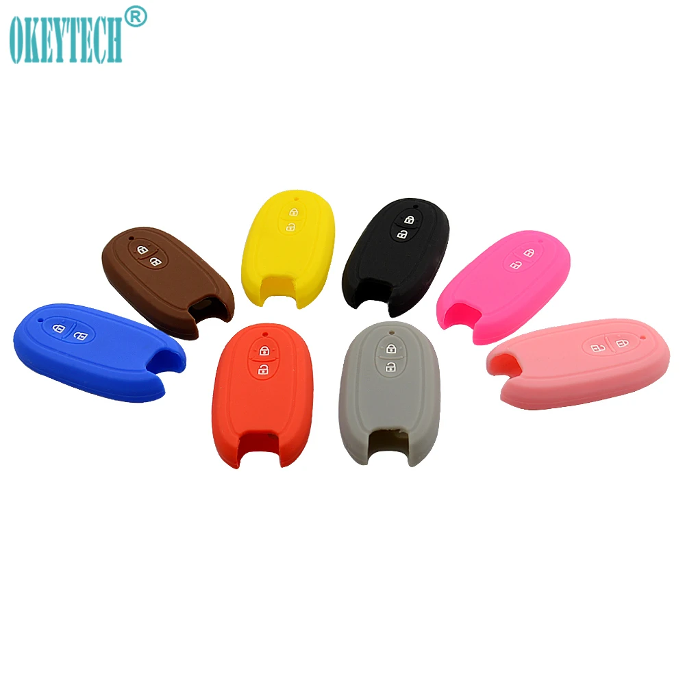 

OkeyTech Silicone Rubber Car Key Cover Case Skin Protect Shell for SUZUKI Swift Sport SX4 SCORSS grand vitara Wagon R stingra