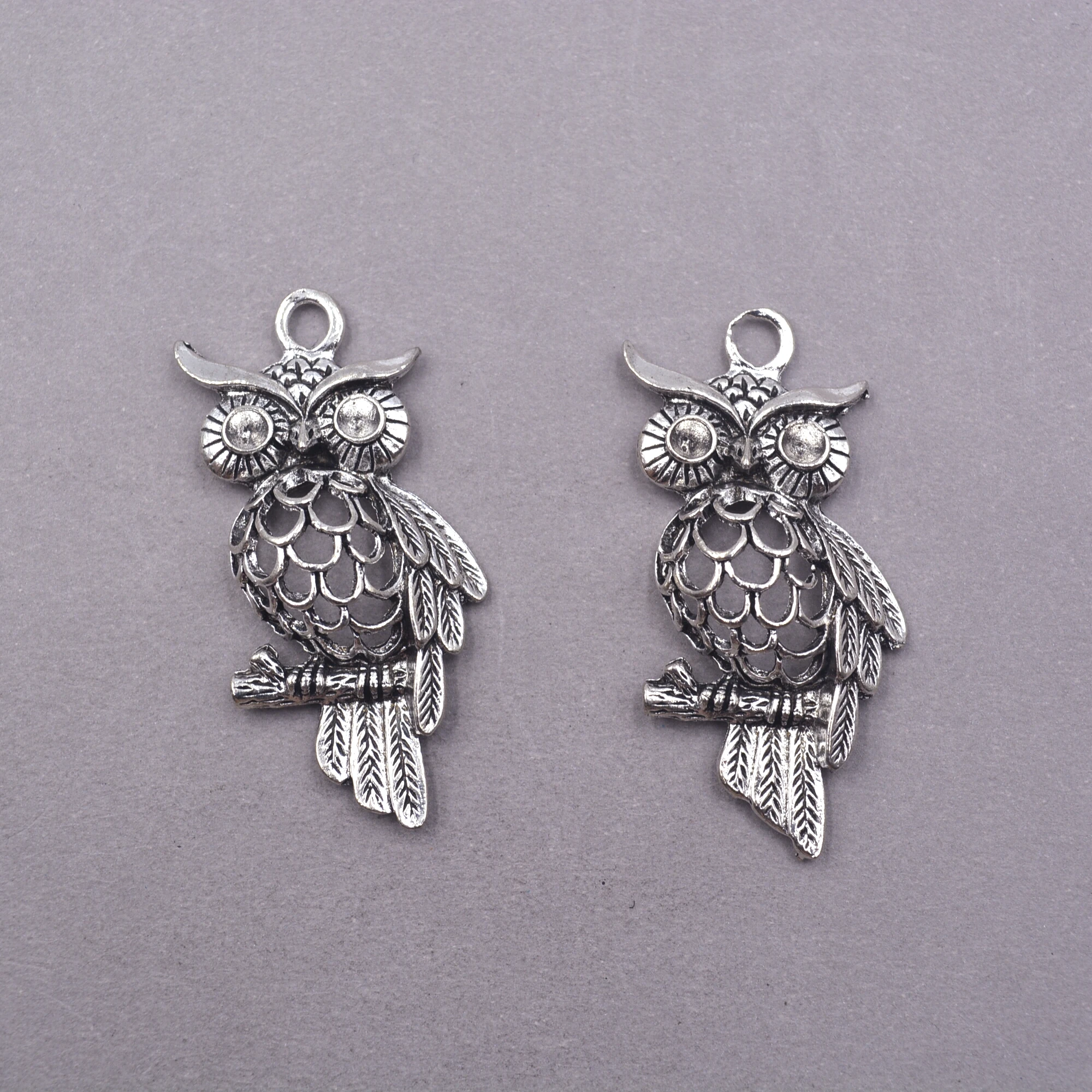 

3Pcs Owl Antique Silver Charms Owl Charms Tibetan Silver Tone Pendant Charms Jewelry Findings DIY Accessories