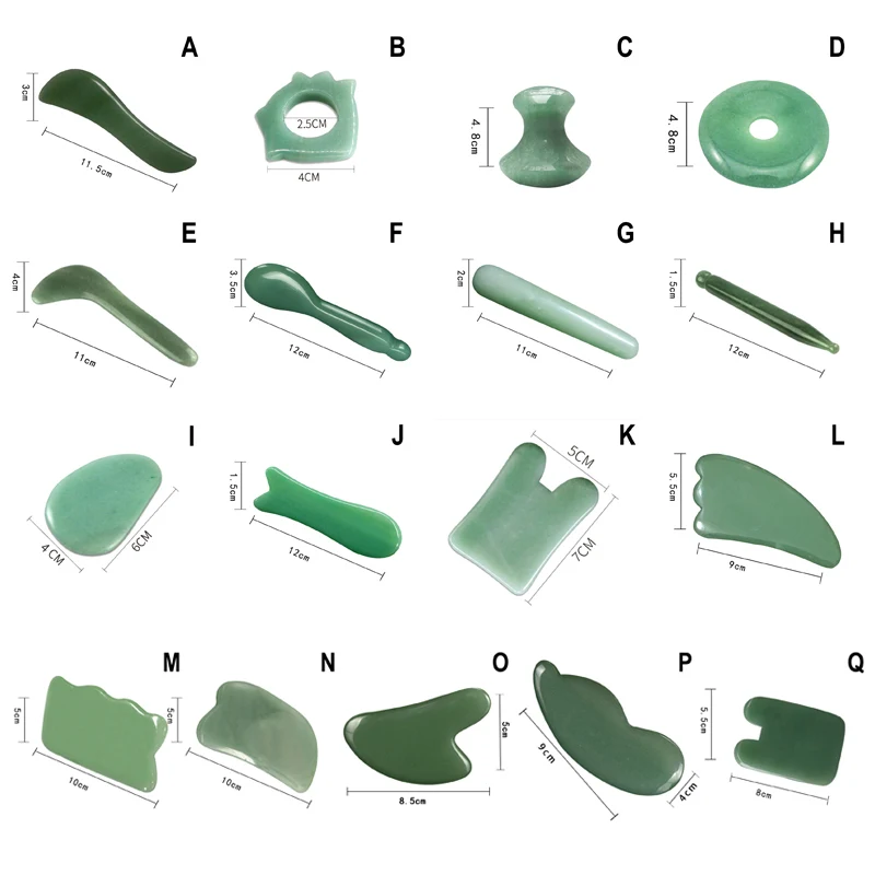 Высококачественный натуральный зеленый авантюрин скребковая пластина для тела глаз оздоровительный массаж инструмент MD99