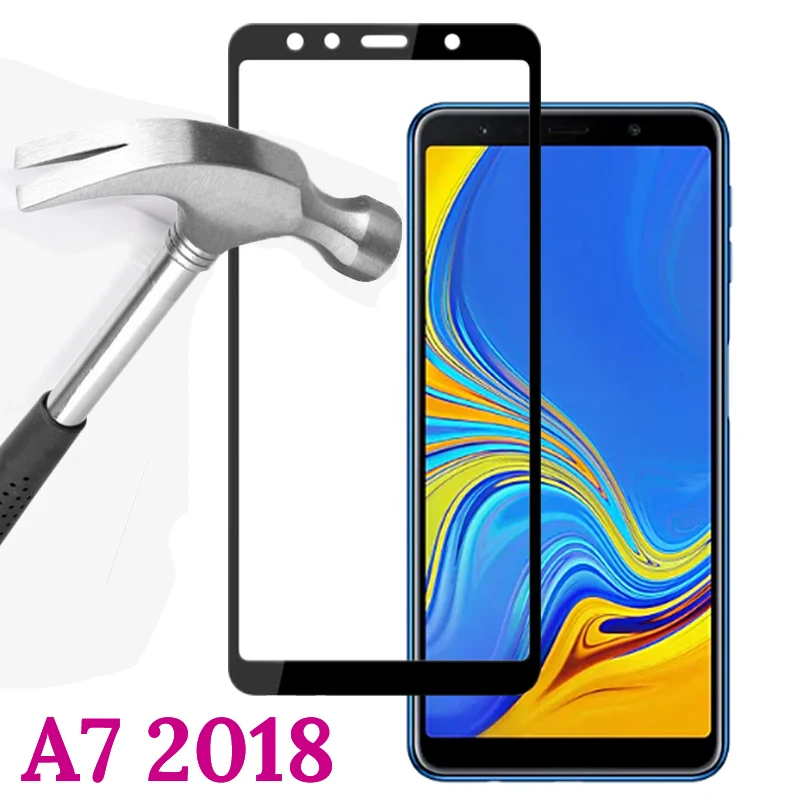 Закаленное стекло для Samsung Galaxy A7 2018 чехол Защитное A50 A 50 7 A6 A8 Plus A750 экрана телефона