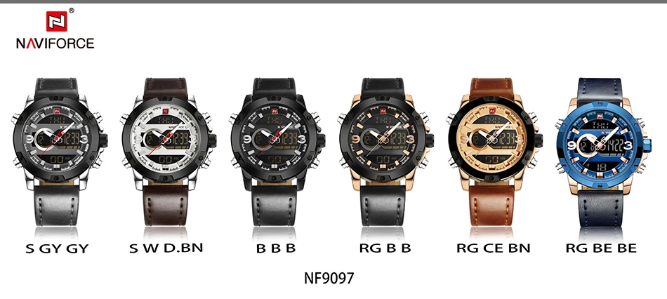NAVIFORCE мужские спортивные часы, мужские Топ люксовый бренд, кварцевые цифровые часы, мужские Водонепроницаемые кожаные армейские наручные часы, Relogio Masculino