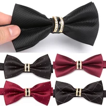 Мужской роскошный галстук-бабочка галстук в деловом стиле свадебные алмазные модные жаккардовые галстуки для мужчин платье рубашка подарочная шкатулка для аксессуаров галстук
