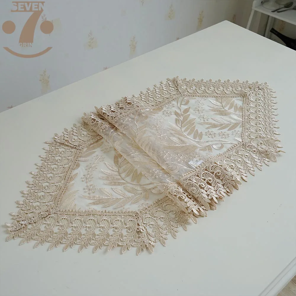 

Free Shipping Home Decorative Dining Banquet Coffee Table Decorative Embroidered Gold Colour Table Runner