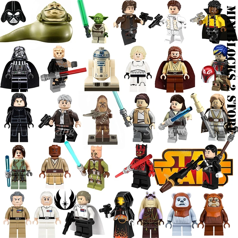 

Legoing Star Wars Figures Anakin Yoda Darth Vader Luke Han Solo Starwars Building Blocks Compatible Legoings Toys for Children