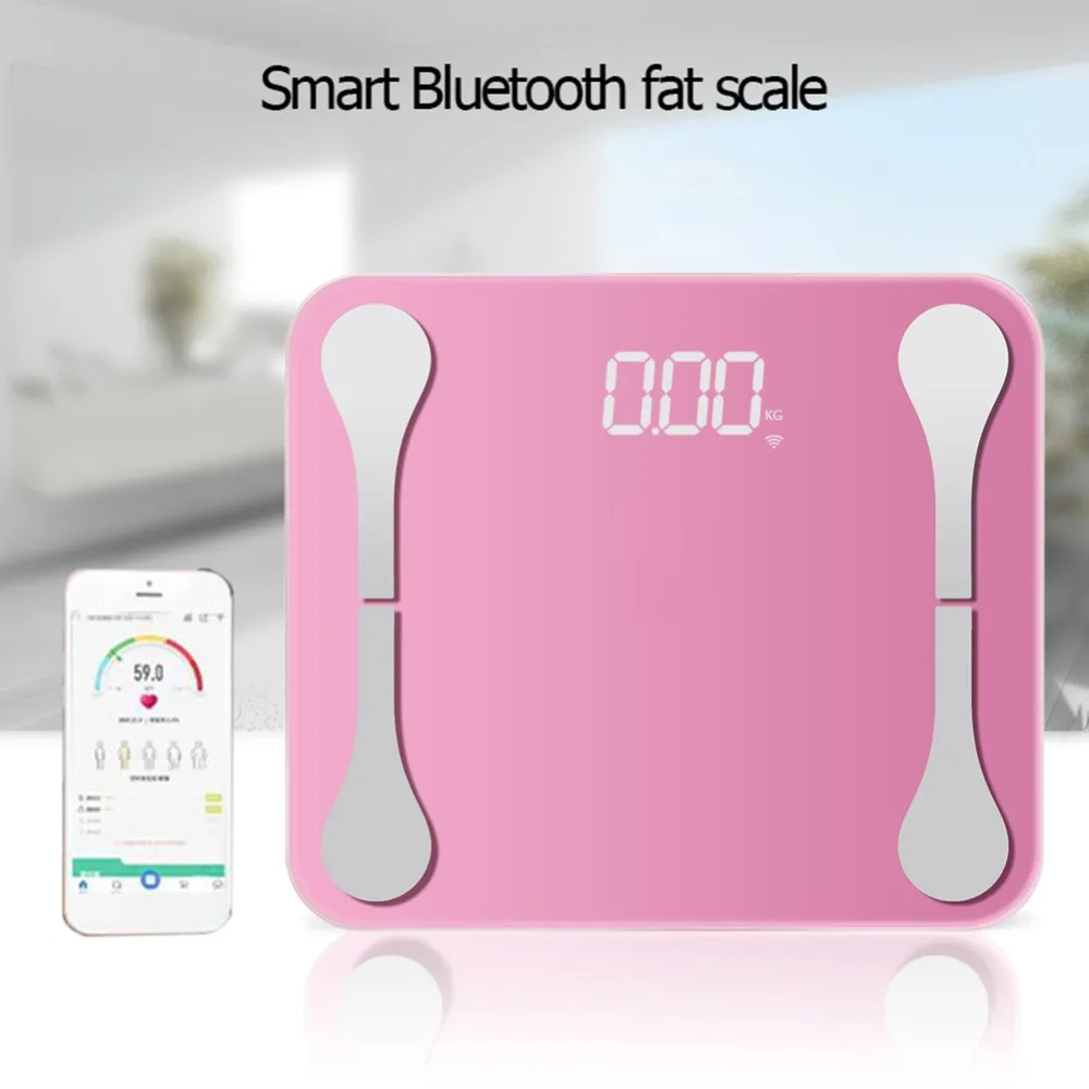180 кг USB зарядка Smart Voice LCD приложение для взвешивания жира весы тела Жир BMI водный