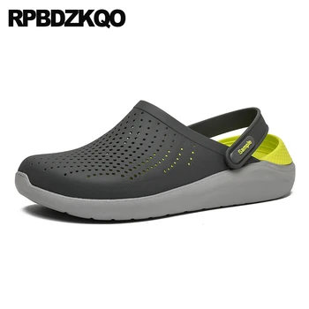 

Mules Garden Rubber Slides Closed Toe Mens Sandals 2019 Summer Outdoor Size 47 46 Beach Clogs Shoes Jelly Slippers Gardening