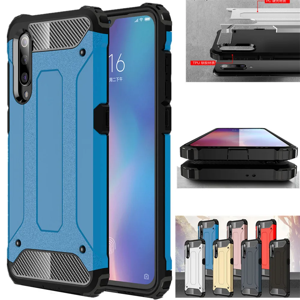

For Xiaomi 9 9se 8 Lite 6X 5X A1 A2 5S PLUS Case Hybrid Armor Hard Phone Armor Cases For Redmi 7 6 5 plus Note 7 6 5 pro 4 4X 5A