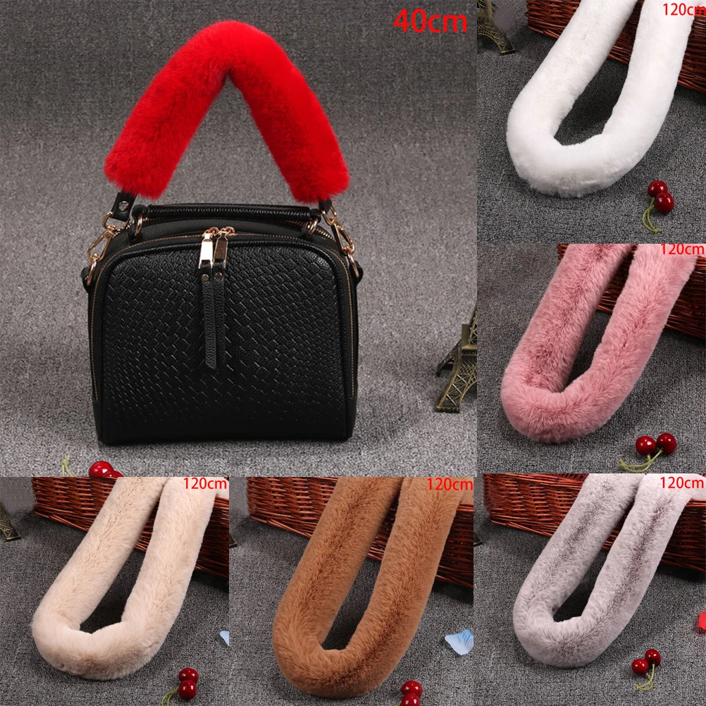 

40cm/120cm Fur Replacement Bag Strap With Gold Buckle DIY Handbag Straps For Purse Belts Bag Accessories