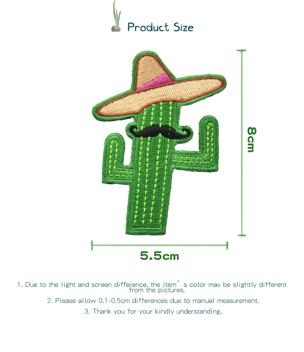 Cowboy and Cactus With Hat And Beard Embroidered Iron On Clothing Patch Free Shipping Wholesale (3)
