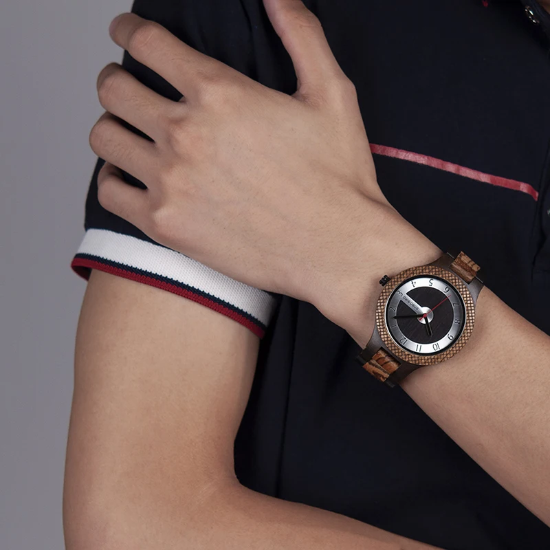 BOBO BIRD Top Brand Men Quartz Watches Stylish Luxury Wooden Wristwatch Timepieces Military in Gift Box erkek kol saati L-R07