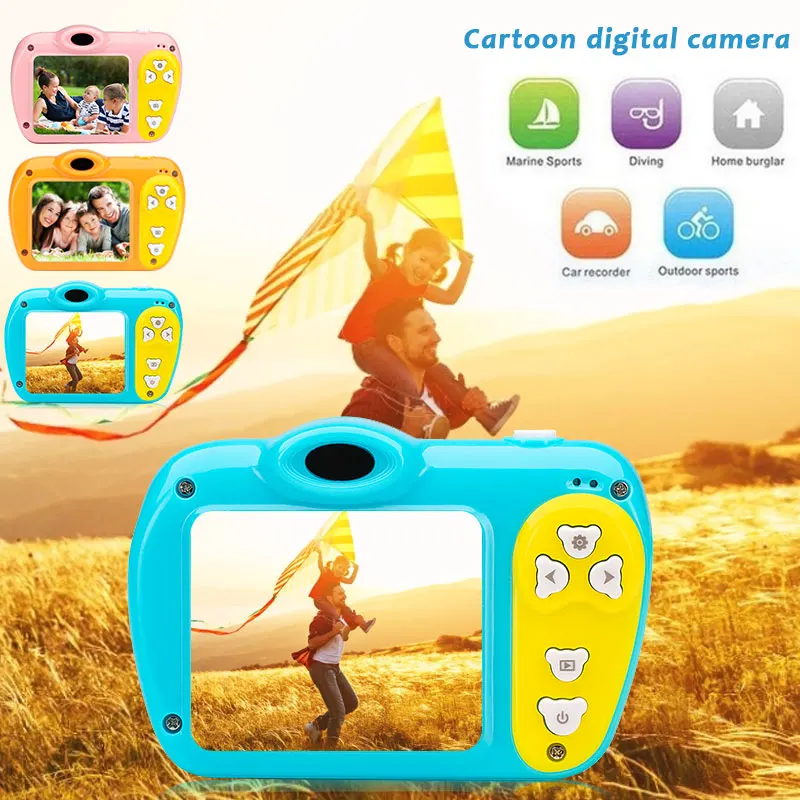

Kid Digital Camera Child Toy Camera Mini Kid SLR Camera Hd Multifunction Pink /Blue/Orange Mini Kids SLR Photography 2 Inches