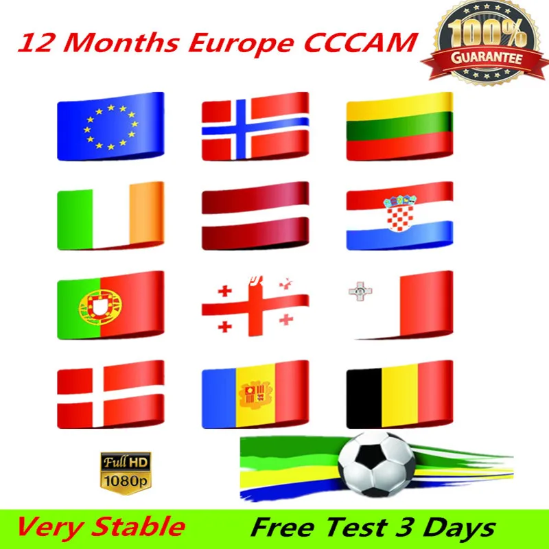 HD 1 год CCCAM 7 линии Клайн сервер учетной записи для спутникового ресивера Испания Великобритания Германия Франция, Италия POLSAT MOVISTAR ES Испания