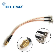 Dlenp SMA-K разъем для 2X TS9 мужской сплиттер-Сумматор RG316 коаксиальный кабель для huawei USB модем 15 см длина