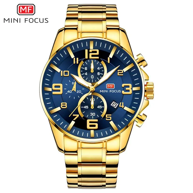  MINI FOCUS Business Mens Watches Top Brand Luxury Sports Quartz Watch Man Chronograph Military Male