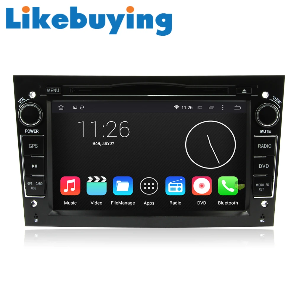 Likebuying Car 2 Din 1024*600 QUAD CORE 16G Android 4.4.4 DVD GPS Radio Stereo Navi for OPEL Astra Antara Vectra Corsa Zafira | Автомобили