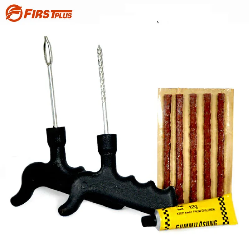 

Portable 6Pcs/Set Car Tubeless Tyre Puncture Plug Tire Repair Cement Tool Kit Motorcycle Auto Bike Bicycle Rubber Cement