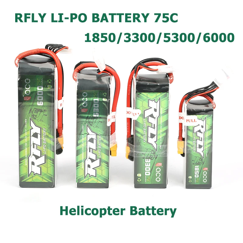 Аккумуляторная батарея RFLY R FLY 6S 1850 мА/ч 3300 5300 6000 75С для 700 вертолета 70 90|Детали и