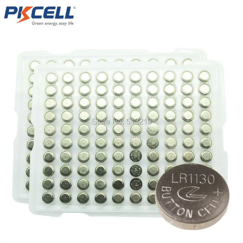 200 x G10 Batteries PKCELL 1.5V AG10 LR1130 389A LR54 L1131 189 SR54