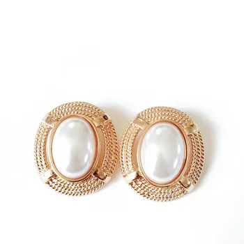 

Oval Shaped Alloy Big Pearl Elegant Sweet Clip Earring